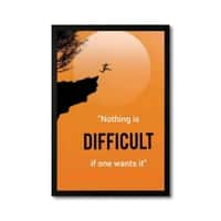 The Castle Decor Nothing Is Difficult Motivational Wall Art 8x12 Inch