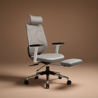 Marvel Pro Ergonomic High Back Study Chair with Legrest in Grey Colour