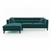 Lewis Sectional Sofa (Colour : Malibu, Cushion : Soft, Seater : Left Aligned 3 Seater + Left Aligned Chaise)