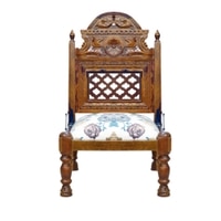 Graeae Solid Wood Lounge Chair In Multicolour