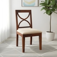 Newport Sheesham Wood Dining Chair in Beige Velvet     HONEY FINISH