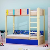 Pine Tree Bunk Bed with Drawer Storage