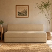 Kurlon Sofa Cum Bed 3 Seater Queen Bed High Resilience Foam 75x60x7 Inch