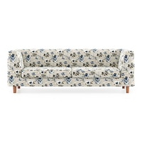 Rubik Luxe 3 Seater Fabric Sofa in Adrian Velvet Colour
