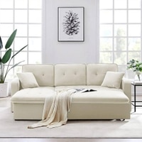 William  Pull Out Sofa cum Bed  in Red Colour