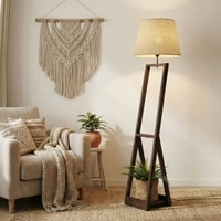 Bezalel Beige Jute Floor Lamp with Beige Jute Base