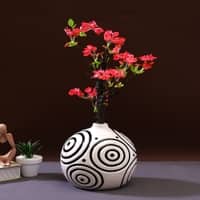 Geometric Designed Circular shaped Ceramic Vase
