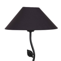 Brighley Black Cotton Shade Floor Lamp