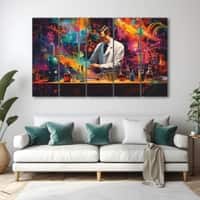 The Castle Decor Doctors Lab Wall Art Set of 5 Digital Painting 27x48 Inch