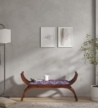 Midherst Sheesham Wood Recamier in Honey Oak & Multicolour