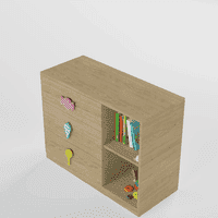 Candyland Chest Of Drawer Cabinet In Oak Colour