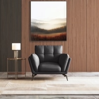 Vetra 1 Seater Leather Sofa In Slate Grey Colour