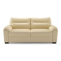 Adelaide 3 Seater Leatherette Sofa in Cream Colour