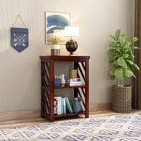 Lala XL Solid Wood Bookshelf in Walnut Finish