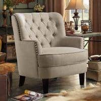 Brogen Accent Chair in Beige Colour