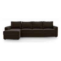 Apollo Sofa (Colour : Chocolate, Cushion : Hard, Seating Capacity : Left Aligned 3 Seater + Left Aligned Chaise)