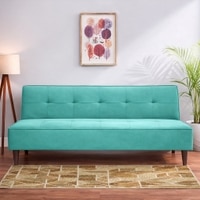 Palermo 3 Seater Sofa Cum Bed In Sea Green Colour