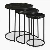 Livingston Metal Side Table in  Black Finish