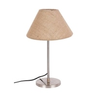 Murphy Beige Natural Fiber Shade Table Lamp with Steel Steel Base
