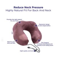 Neck Travel Memory foam Pillow Purple