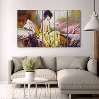 The Castle Decor Modern Model Girl Wall Art Set of 5 27x48 Inch