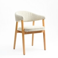 Beechcraft Solid Wood Dining Chair in Beige Colour