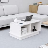 Hexa Engineered Wood Coffee Table With Storage And Open Rack In Frosty White