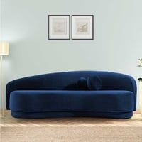 Tarron Fabric Sofa (Navy Blue)