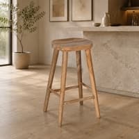 Loft Bar Stool In Natural Finish