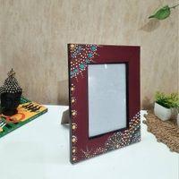 Maroon Mandala Photo Frame