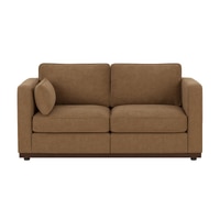 Mellow 2 Seater Sofa In Soft Fabric Brown Color