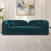 Homro Velvet 3 Seater Sofa in T Blue Colour