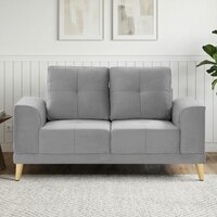 Nency Velvet 2 seater Sofa Grey