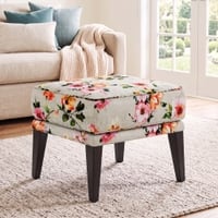 Morgen Ottoman In Peach Floral Colour
