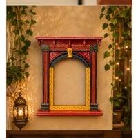 Desert Art MDF Handpainted Rajasthani Jharokha Wall Frame 15 x 17 Inch in Multicolour