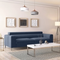 Chelsea 3 Seater Fabric Sofa in Lapis Blue Colour