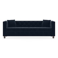 Windsor Luxe 3 Seater Fabric Sofa in Sea Port Blue Velvet Colour