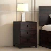 Magellan Solid Wood Bedside Table in Mahogany Finish