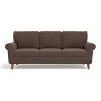 Oxford 3 Seater Fabric Sofa in Daschund Brown Colour
