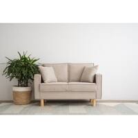 Scandinavian Nexon Two Seater Sofa Natural Wood Finish