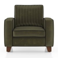 Apollo Neo Sofa (Colour : Deep Olive Velvet, Seating Capacity : 1 Seater, Cushion Type : Hard, Back Height : Regular Back)