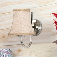 Devansh Steel Wall Mounted Lamp With Beige Jute Shade