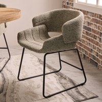 Optrion Fabric Dining Chair in Beige Colour