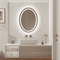 Oval Shape Lighted LED Mirror Modern  Vanity Mirror