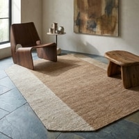 Jaipur Rugs Soft Geometric Jute Carpet Rug Grey 5x8 ft in Peach And Cloud White