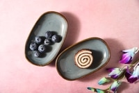 Grey Rustica Stoneware Snack Plate Collection