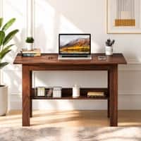 Spydercraft Spacio Modern Study Table in Columbian Walnut Finish