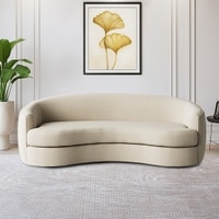 Storn Velvet 3 Seater Sofa in Cream Colour