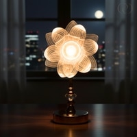 Gold Halo Flower Lamp for Gift Purpose
