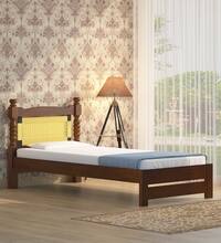 Rapipa Solid Wood Single  Size Bed Without Storage (Provincial Teak Finish)